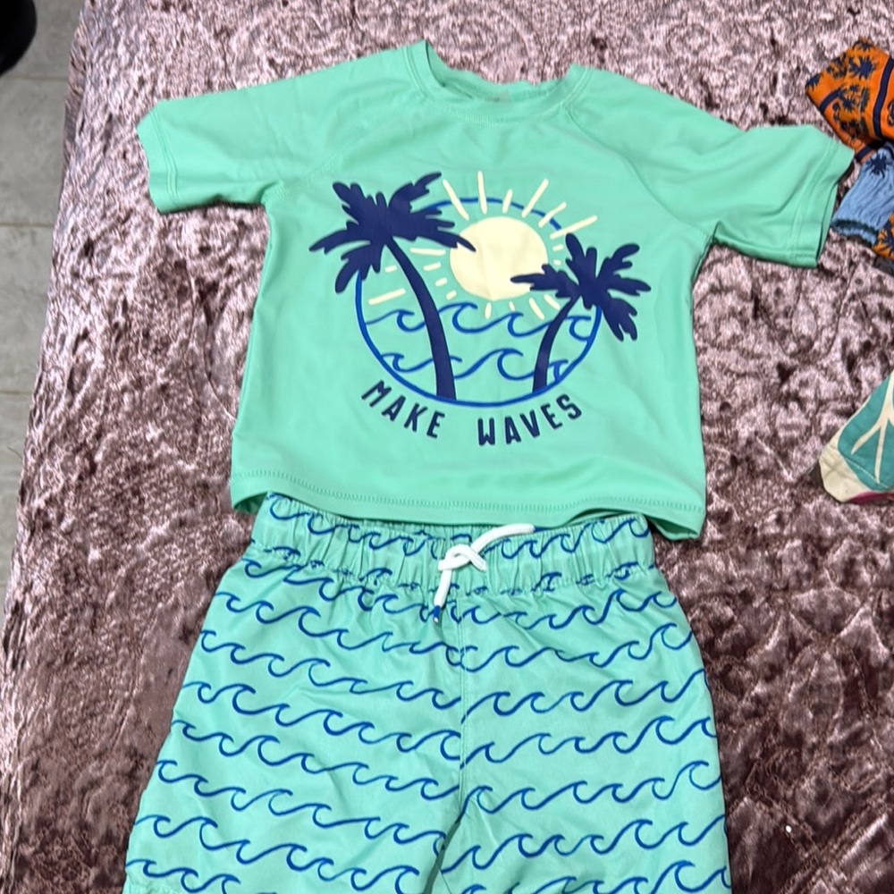 Old Navy Kids Swim Set - Green and Blue